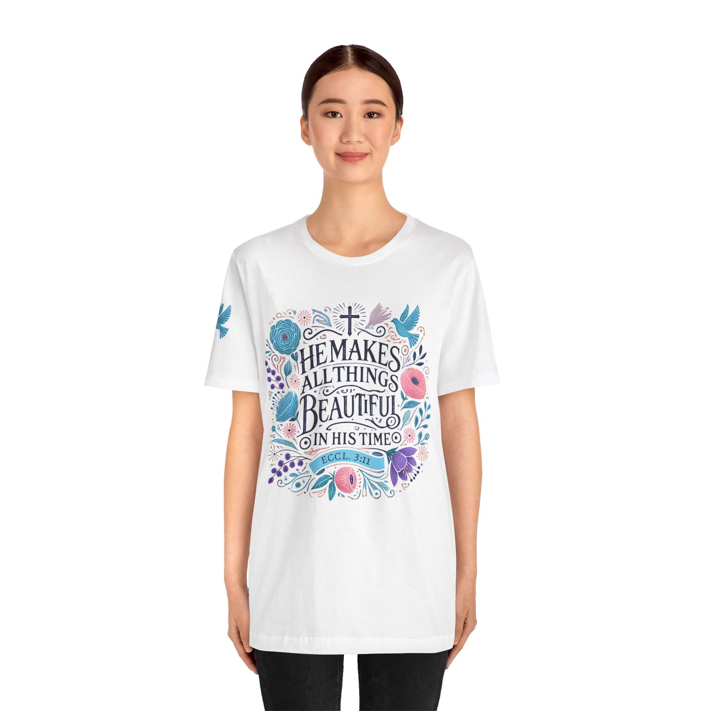 Inspirational Unisex Jersey Tee - "He Makes All Things Beautiful"