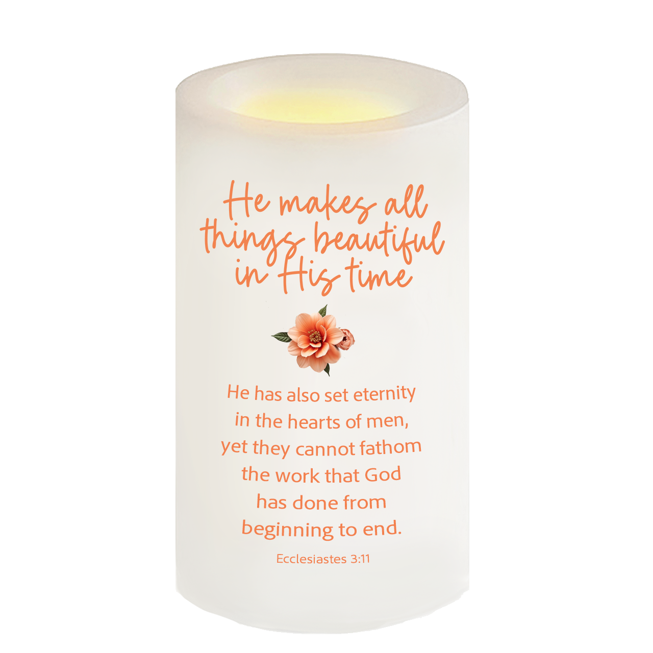 All Things Beautiful Bible Verse Candle