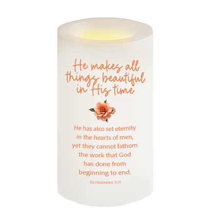 All Things Beautiful Bible Verse Candle