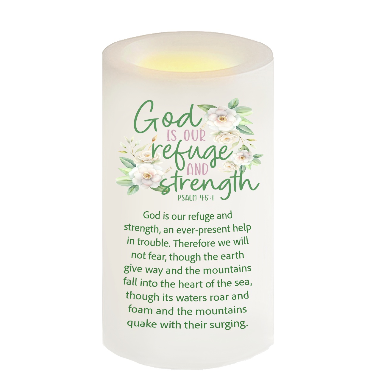 Our Refuge Bible Verse Candle