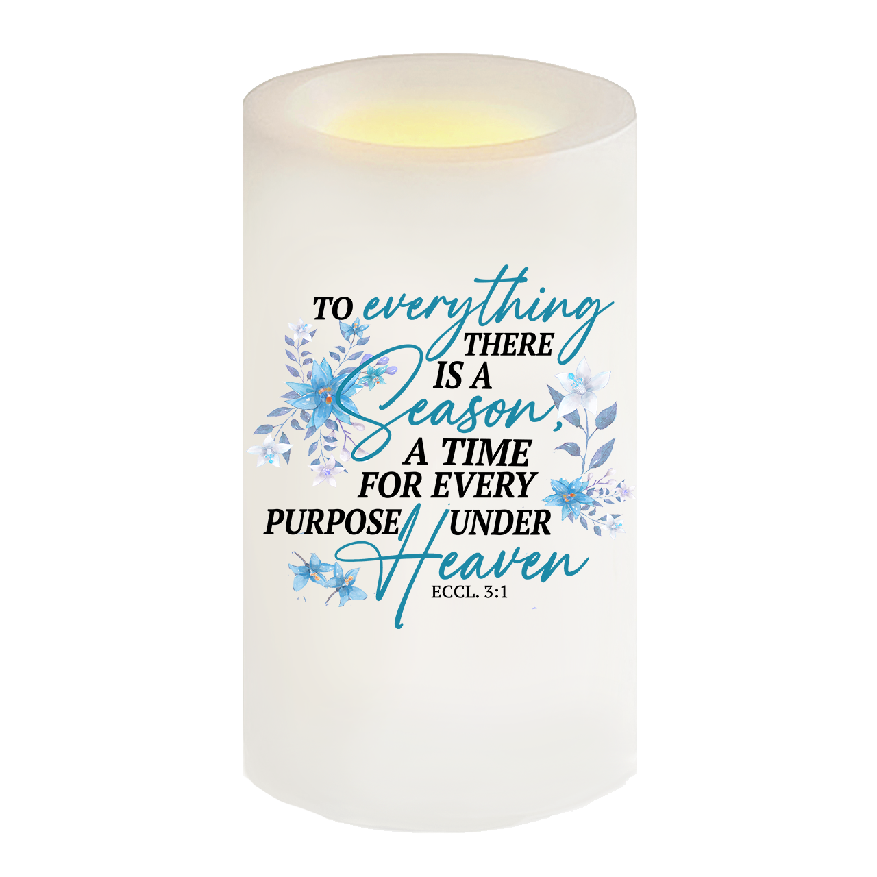 A Season For Everything Bible Verse Candle