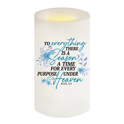 A Season For Everything Bible Verse Candle