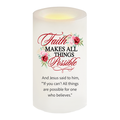 All Things Possible Bible Verse Candle