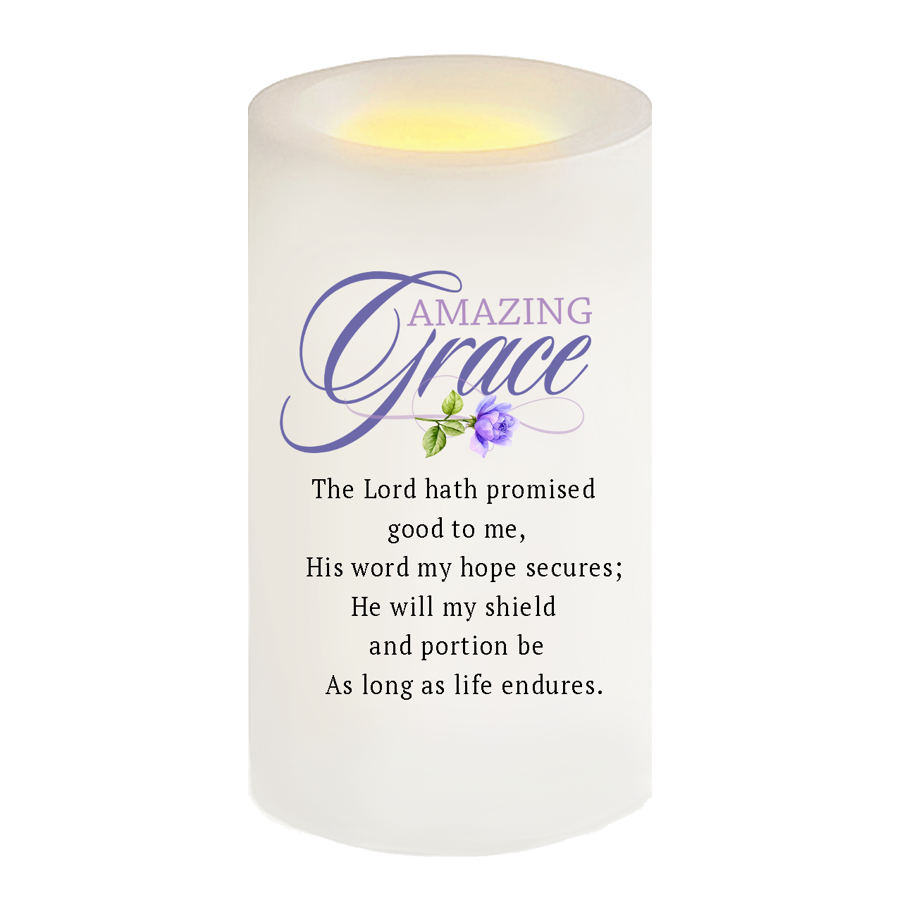 Amazing Grace Bible Verse Candle