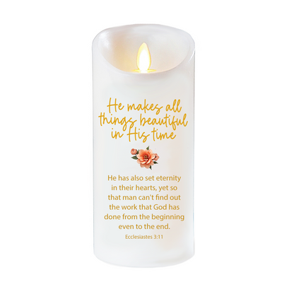 All Things Beautiful Bible Verse Dancing Wick Candle