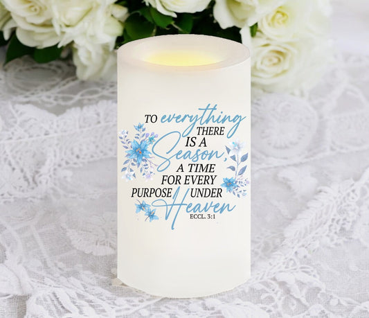 A Season For Everything Bible Verse Candle