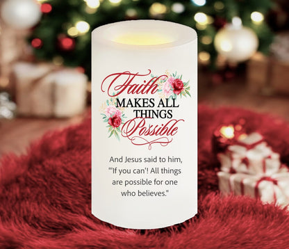 All Things Possible Bible Verse Candle