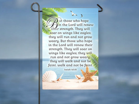 Hope in The Lord Bible Verse Garden Flag