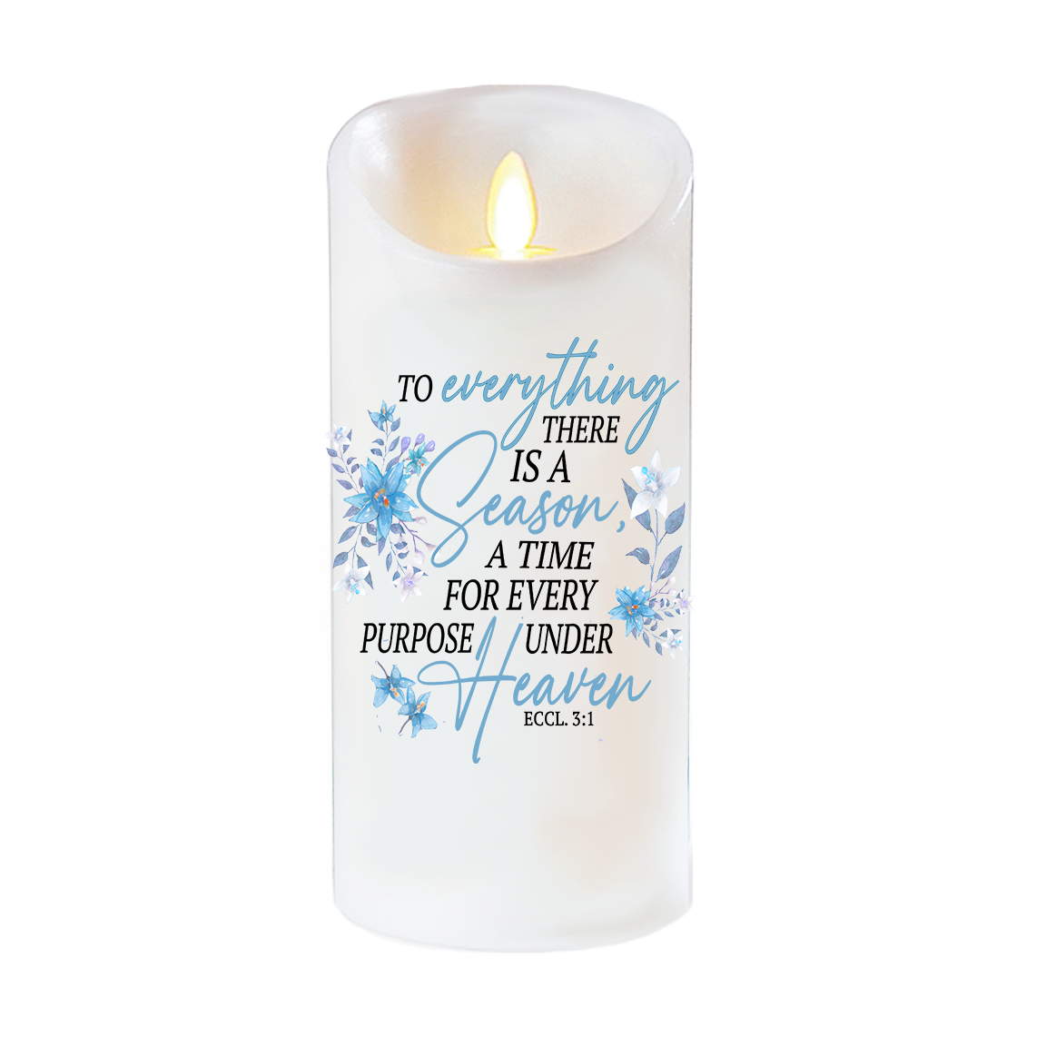 A Season For Everything Bible Verse Candle